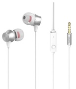 EarphonesHocoM51WhitewithMicrophone,4pin3.5mmmini-jack,Cable:1.2m.