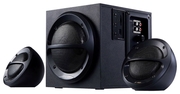 F&DA111F(Black,MP3/WMA-PlayerUSB/SD/MMC/MS,2x11WRMS(4"),13Wsubwoofer(4"),65-20kHz,65dB,Bass,Wooden-Subwoofer),RemoteControl