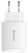 UniversalHomeChargerBaseusCompact,3xUSB(2U+C),30W,5V/3A,WhiteCCXJ-E02