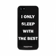 HappynessCover"Ionlysleepwiththebest"foriPhone4/4s,blackwithwhitetext