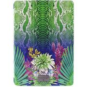 JustCavalliEco-leatherslimcover"Pythonflower"foriPadAir,withtransparentback,green