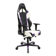 GamingChairsDXRacer-RacingOH/RH110/NWV,Gamerweight113kg/height185cm,PUCover-Black/White/Violet,FoamDensity50kg/m3,5-starInlaidColorBarBase,GasLift4Class,TiltMechanism-Angle135*,AdjustableArms-3D,Pillow-2,Caster-3,22kg