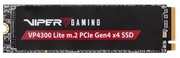 M.2NVMeSSD1.0TBVIPER(byPatriot)VP4300LITE,ultra-thinheatspreader,Interface:PCIe4.0x4/NVMe2.0,M2Type2280formfactor,SeqRead7400MB/s,Write6400MB/s,RandomRead1000KIOPS,Write700KIOPS,HMB,ThermalThrottling,PS5Compatible,