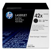 Q5942XDDoublepackHPLaserJet4250/4350High-VolumeSmartPrintCartridge,black(upto20,000pages)