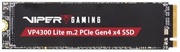 M.2NVMeSSD2.0TBVIPER(byPatriot)VP4300LITE,ultra-thinheatspreader,Interface:PCIe4.0x4/NVMe2.0,M2Type2280formfactor,SeqRead7400MB/s,Write6400MB/s,RandomRead1000KIOPS,Write700KIOPS,HMB,ThermalThrottling,PS5Compatible,