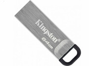 64GBFlashDriveKingstonDTKN/64GBDataTravelerKysonSilver,Metalcasing,USB3.2,Compactandlightweight(Read200MByte/s)