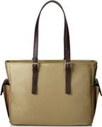 HPNBBag14.0",LadiesTaupeTote,specificpocketsforyourkeyfobandwaterbottle,twoeasyaccessexteriorpockets,andseparatepouchforsmallaccessories,adjustablehandlestraps,plentyofpockets,amicrofibermaterial,Beige