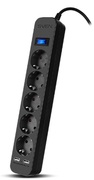 SurgeProtectorSVENSF-05LU5Sockets+2USB(2.4A)5m,Black