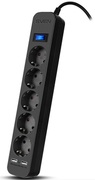 SurgeProtectorSVENSF-05LU5Sockets+2USB(2,4A)1.8m,Black