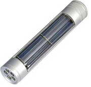 HISSolarRechargeableLEDFlashlight,5PowerfulLEDLight(5/6-hoursUsing/Charging)