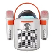 PortableKaraokeSetWith2MicrophoneandSpeakerY11,10W,White