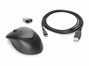 HPWirelessPremiumSoft-TouchMouse,withfastrechargingLi-ionbattery(400mAh),1600dpi,Black