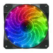 PCCaseFanGAMEMAXFN-12Rainbow-M,120mm,ARGB,15LED,24dB,53CFM,1100RPM,HydroBearing,Black