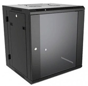 19"9UWallMountedcabinet,SN-RNK19"9U-06-035-ДС-2БГ,600х350х503,GlassDoor,Black