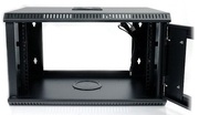 19"6UWallMountedcabinet,SN-RNK19"6U-06-035-ДС-2БГ,600х350х370,GlassDoor,Black