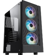 2EGAMINGCaseVirtusG3301,1xUSB3.0,2xUSB2.0,3x120mmARGB,TGSidePanel,ATX,black