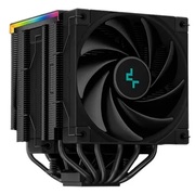 DEEPCOOLCoolerAK620DIGITAL,SocketLGA2066/2011-v3/2011/1700/1200/1151/1150/1155&AM5/AM4,2xfans:120x120x25mm,500~1850RPM±10%,<28dB(A),68.99CFM,4-pinPWM,FluidDynamicBearing,Sleeklow-profilemagneticstatusdisplayandARGBLEDstrips,