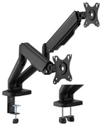 BrateckLDT46-C024Spring-AssistedDualMonitorArm,for2monitors,Clamp-on,17"-32",TiltRange+90°~-90°;SwivelRange+90°~-90°;ScreeenRotation360°,VESA:75x75,100x100,ArmExtend:450mm,WeightCapacityperscreen9Kg
