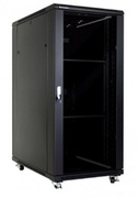 19"27UStandardFloorRack,SN-NO19"27U-06-08-ДC-ПГ-2БГ,600х800х1400*,GlassDoor,Black