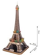 3DPUZZLEEiffelTowerLED