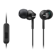 EarphonesSONYMDR-EX110AP,Miconcable,4pin3.5mmjackL-shaped,Cable:1.2mBlack