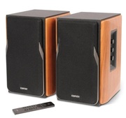 EdifierR1380DBBrown,2.0/RMS42W(2x21W),AudioIn:QualcommBluetoothV5.1,RCAx2,optical,coaxial,AUX,Class-Damplifier,remotecontrol,wooden,(4"+1/2')