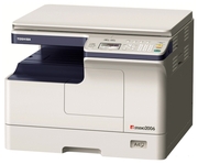 MFPToshibae-Studio2006,MonoCopier/USBPrinter/Scanner,Platen,A3/14ppm,A4/20ppm,2400x600dpi,25–400%,52-163g/m2,512Mb,1x250-sheetCassette+100,55kpagpermonth,Set:DrumOD-2505_55kpag,DeveloperD-2505_55kpag,TonerT-2507E_12kparA4at6%