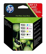HP№920XLCombo-packBlack/Cyan/Magenta/YellowOfficejetInkCartridges