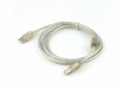 CableUSB,AM/BM,3.0m,USB2.0Premiumqualitywithferritecore,TransparentCCF-USB2-AMBM-TR-15