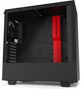 "CaseATXNZXTH510i,1xUSB3.1,1xType-C,2x120mm,2xRGBStrips,TG,CAMSmart,CableMan.,Black/Red.