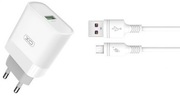 WallChargerXO+Micro-USBCable,1USB,Q.C3.015W,L63