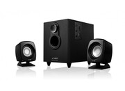 F&DF203U(Black,MP3/WMA-PlayerUSB/SD/MMC/MS,2x3WRMS(2,5"),8Wsubwoofer(4"),25-20kHz,65dB,Bass,Wooden-Subwoofer)