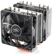 DEEPCOOLCooler"NEPTWINV2",BlueLED,Socket2011/LGA1200/1366/1155/775&FM2/FM1/AM3+/AM3,2xfans:120х120х25mm,PWM;900~1500rpm,17.8~26dBA,55.5CFM,4-pinPWM|3-pin,HydroBearing