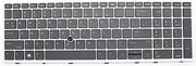 KeyboardHPElitebook750G5755G5850G5855G5w/BacklitENG/RUSilver/Black