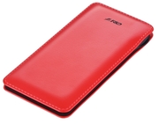F&DPowerBankSliceT2(8000mAh),LeatherTexture,LEDPowerIndication,Red