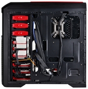 DEEPCOOL"KENDOMENRD"ATXCase,withSide-Window,withoutPSU,Tool-less,5fanspre-installed(2x120mmRedLEDfanand3x120mmblackfan),Fan-speedadjustingswitch,BottommountedPSU,1xUSB3.0,2xUSB2.0/Audio,Black/Red