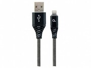 BlisterLightning8-pin/USB2.0,1.0mCablexpertCottonBraidedBlack/Wnite,CC-USB2B-AMLM-1M-BW