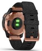Garminfenix6SSapphire,Rosegold-tonewithheatheredblacknylonband