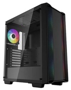 CaseMiddletowerDeepcoolCC560ARGBATXBlack,noPSU,SidepanelTemperedGlass,2xUSB3.0,1xUSB2.0,Audiox1/Micx1,Pre-InstalledLEDFans:Front3X120mm,Rear1X140mm