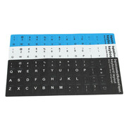 Наклейкинаклавиатуру(Чернаяматоваяпленка/Рус:синиебуквы/Англ/Рум:белыебуквы),11ммх13мм
