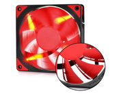120mmCaseFan-DEEPCOOLGamerStormTFseries"TF120"FanwithRedLED,120x120x26mm,500-1800rpm,<17.6~31.3dBa,76.5CFM,FluidDynamicBearing,4Pin,PWM,2-LayerBladeDesign,DIYSolution,MTBF>100000hours