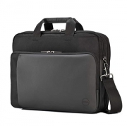 Dell13.3"NBbag-PremierBriefcase(S)-durableexteriorbodyfabricswithextrareinforcementsinkeyhigh-wearzonesandreflectiveaccentsforincreasedvisibilityindimlylitparkinggaragesorcitycrosswalks,Black/Grey