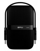 2.5"ExternalHDD4.0TB(USB3.1)SiliconPowerArmorA60,Black,Rubber+Plastic,Military-GradeProtectionMIL-STD810G,IPX4waterproof,Advancedinternalsuspensionsystemkeepstheharddrivesafefromdropsandbumps