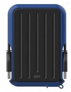 2.5"ExternalHDD1.0TB(USB3.2)SiliconPowerArmorA66,Black/Blue,Rubber+Plastic,Military-GradeProtectionMIL-STD810G,IPX4waterproof,Advancedinternalsuspensionsystemkeepstheharddrivesafefromdropsandbumps