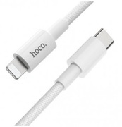 CableUSB-CtoLightningHOCOX56Neworiginal,1m,White,PD20WFastCharge,upto3A,CharchingDataCable,Outermaterial:Wovennylon