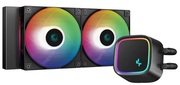 AIOLiquidCoolingDeepcoolLE500(<32.9dBA,85.85CFM,2x120mm,6-ColorLED,1238g.)