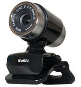 SVENWebcamIC-720,Microphone,Video640x480(3200x2400soft.enh.),black,CMOS,USB2.0