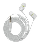 EarphonesTrustURDugaWhite,MicrophoneonFlatcable,4pin1*jack3.5mm,3setsofrubberearplugs