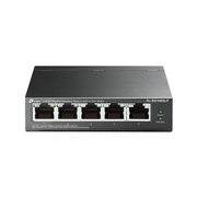 TP-LINKTL-SG1005LP,5-PortGigabitDesktopPoESwitch,5GigabitRJ45portsincluding4PoEports,40WPoEPowersupply,steelcase