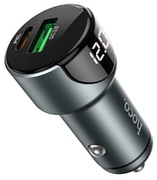 HOCOZ42LightroaddualportdigitaldisplayPD20W+QC3.0carcharger,Gray